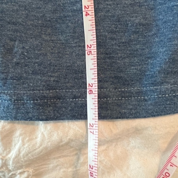 Blue Short Sleeve V-Neck Pullover Cotton Size S - Picture 7 of 7